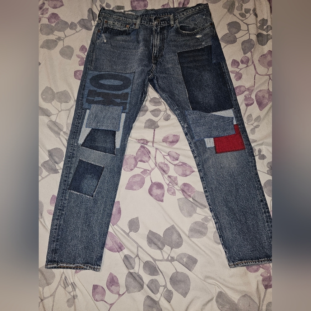 Levi's 511 patch work slim jeans